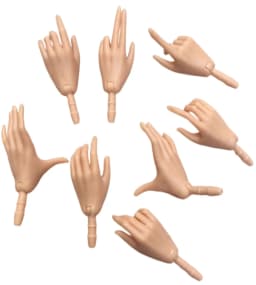 MENGF FR Doll Body Replacement Hands Legs Feet White Beige Brown Black Doll Accessories 4 Style Gesture Joints Movable Doll Legs