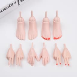 1/3 Dolls Body Parts Accessories Plastic Replacement Movable Hands Foot For 1/4 Doll Organ Accessories DIY Dressing Toy