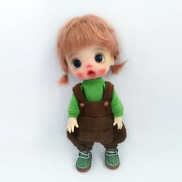 Handmade Cute Ob11 Doll Clothes Suit Ob11 Animal Hat Overalls Dolls Casual Sweater For Ymy, Obitsu 11, Molly, Gsc, 1/12 Bjd Doll