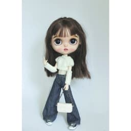New Arrival Blythe Doll Clothes Knitted Sweater Cool Style Cropped Navel Top and Pants for Blyth OB24 Licca Dolls Accessories