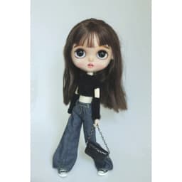New Arrival Blythe Doll Clothes Knitted Sweater Cool Style Cropped Navel Top and Pants for Blyth OB24 Licca Dolls Accessories