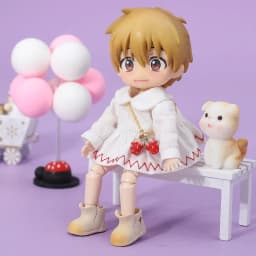 1/12 Ob11 Doll Handmade Clothes Dress With Cherry Strawberry Embroidery Suit For 1/12 Bjd / Sd Doll Accessories Ob11 doll