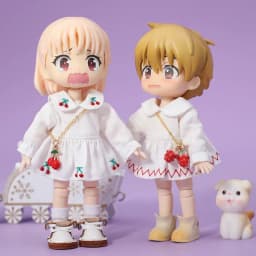 1/12 Ob11 Doll Handmade Clothes Dress With Cherry Strawberry Embroidery Suit For 1/12 Bjd / Sd Doll Accessories Ob11 doll