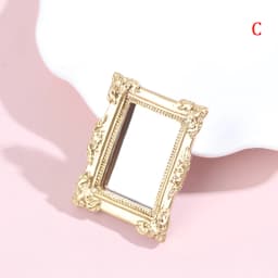1/12 Dollhouse Miniature Frame Accessories Furniture Miniature Mirror Wall Room Mirror Doll House Mirror 28 STYLES