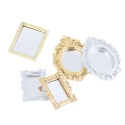 1/12 Dollhouse Miniature Frame Accessories Furniture Miniature Mirror Wall Room Mirror Doll House Mirror 28 STYLES