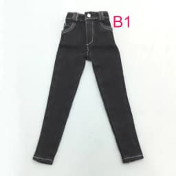 Blythe Doll Clothes Ripped Jeans And Pink White Black T-shirt For Doll OB24 Azone Doll Outfits