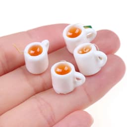 2Pcs/lot Dollhouse Coffee Cup Mini Miniature Kitchen Room Food Drink Home Tableware Decors Dolls Accessories