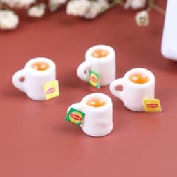 2Pcs/lot Dollhouse Coffee Cup Mini Miniature Kitchen Room Food Drink Home Tableware Decors Dolls Accessories
