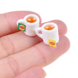 2Pcs/lot Dollhouse Coffee Cup Mini Miniature Kitchen Room Food Drink Home Tableware Decors Dolls Accessories