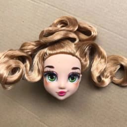 Quality Doll Heads Sparkly Alive Glasses Eyes No Hair Doll Parts White Purple Gold Hair Blue Black Skin Doll Accessories