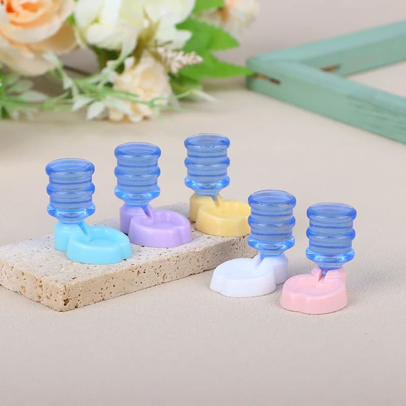 1/12 Dollhouse Mini Pet Water Dispenser Model Furniture Accessories For Doll House Decor Ornaments Kids Pretend Play Toys