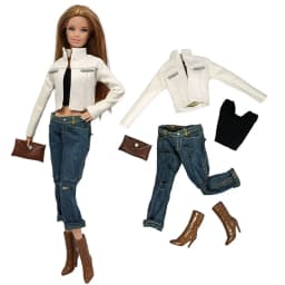 Handmade Babi Clothes Leather Clothing Outfit Overcoat for 11.5 Inch 30cm Doll BJD Clothes Many Style Gifts for Doll Accessories