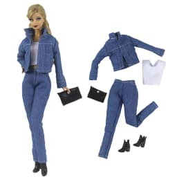 Handmade Babi Clothes Leather Clothing Outfit Overcoat for 11.5 Inch 30cm Doll BJD Clothes Many Style Gifts for Doll Accessories