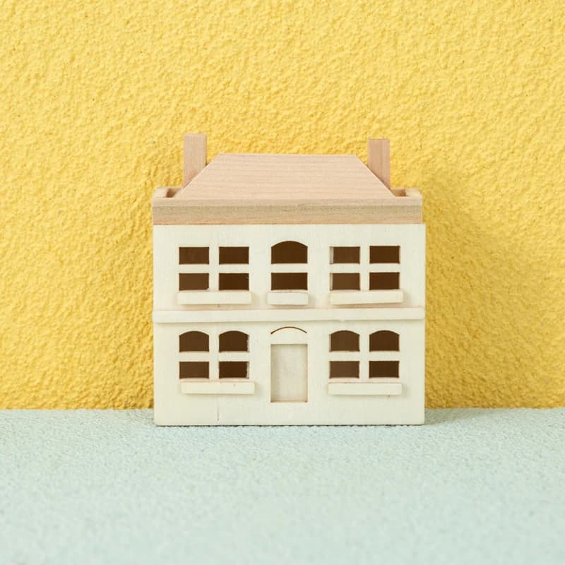 1:12 Dollhouse Miniature Cute Villa Small House Model Furniture Accessories For Doll House Decor Kids Pretend Play Toys
