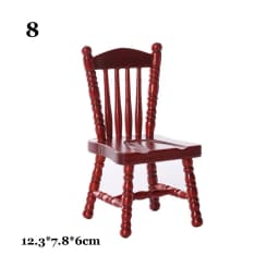 1/12 Dollhouse Decoration Miniature Table Furniture Toys Simulation Chair Model Set Wooden White Dining Table Doll Accessories
