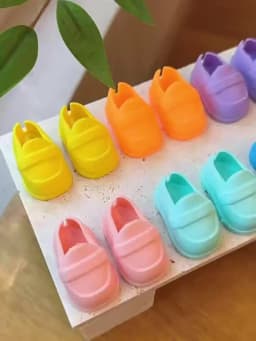 Cute Shark Slippers Doll Shoes Plastic Doll Shoes Suit for Ob11 P9 OB22 Blyth BJD12 1/6BJD YOSD Doll Accessories Gift for Girls