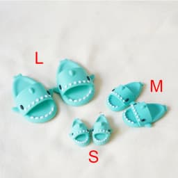Cute Shark Slippers Doll Shoes Plastic Doll Shoes Suit for Ob11 P9 OB22 Blyth BJD12 1/6BJD YOSD Doll Accessories Gift for Girls