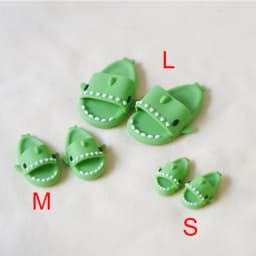 Cute Shark Slippers Doll Shoes Plastic Doll Shoes Suit for Ob11 P9 OB22 Blyth BJD12 1/6BJD YOSD Doll Accessories Gift for Girls