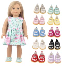 7cm Exquisite Bow Flowerl Doll Shoes Clothes Accessories For American 18Inch&43cm Baby New Born Doll Mini Boots For OG Girl Doll