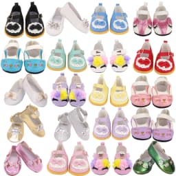 7cm Exquisite Bow Flowerl Doll Shoes Clothes Accessories For American 18Inch&43cm Baby New Born Doll Mini Boots For OG Girl Doll