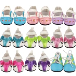 7cm Exquisite Bow Flowerl Doll Shoes Clothes Accessories For American 18Inch&43cm Baby New Born Doll Mini Boots For OG Girl Doll
