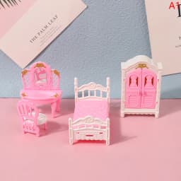 4/7/10/11Pcs Miniature Dollhouse Furniture Accessoies Kid Toys Kitchen Bedroom Living Room Bathroom Cooking Things For Doll Game