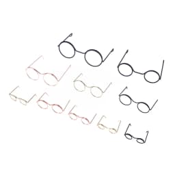 5PCS Miniature Eyeglasses Metal Round Frame Lensless Eyewear Toy Retro Doll Glasses DIY Doll Dressing Accessories Spectacles