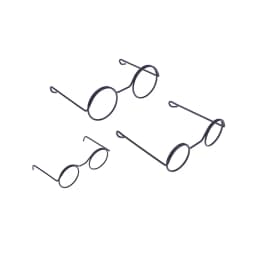 5PCS Miniature Eyeglasses Metal Round Frame Lensless Eyewear Toy Retro Doll Glasses DIY Doll Dressing Accessories Spectacles