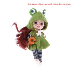 5PCS Miniature Eyeglasses Metal Round Frame Lensless Eyewear Toy Retro Doll Glasses DIY Doll Dressing Accessories Spectacles