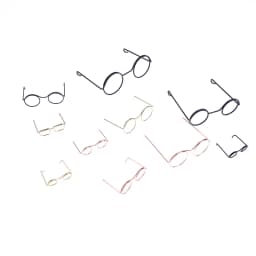 5PCS Miniature Eyeglasses Metal Round Frame Lensless Eyewear Toy Retro Doll Glasses DIY Doll Dressing Accessories Spectacles