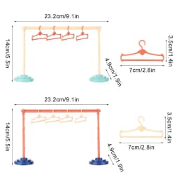 Doll Plastic Clothes Rack Garment Organizer Hangers for Dolls Handbag Clothes Kids Toy Birthday Gift Dolls Accessories