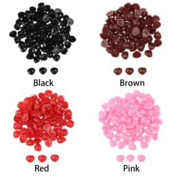 100Pcs Doll Plastic Triangle Nose Bear Buttons Safety Parts DIY Tool Doll Noses Craft Dolls Accessories Toys Black Red Pink