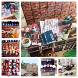 1:12 Doll House Miniature Chinese Medicine Model Chinese Medicine Shop Scene Pill Medicine Wine Prescription BJD Doll Decoration