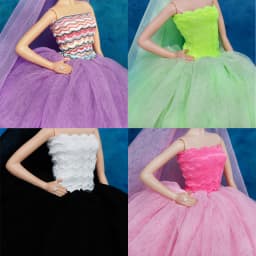 High Quality Lady Dress Wedding Party Bride Wear Gown Pink Top + Lace Veil Clothes for 11.5'' Doll Accessories Kids Toy Gift