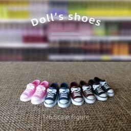 Mini 30cm Doll Sneakers Round Toe Solid Color 1/6 Doll Shoes Cute Sneakers PVC Doll Casual Shoes 2cm Fit for Foot Length 2cm