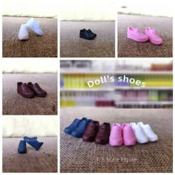 Mini 30cm Doll Sneakers Round Toe Solid Color 1/6 Doll Shoes Cute Sneakers PVC Doll Casual Shoes 2cm Fit for Foot Length 2cm