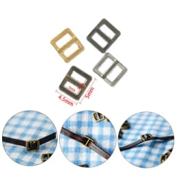 20/40pcs 3mm Dolls Clothes Buckles Handmade DIY Mini Tri-glide Belt Buckle Doll Bags Sewing Adjustable Buttons Shoes Accessories