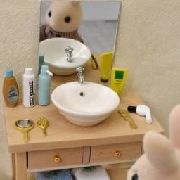 Mini Simulation Dollhouse Miniature Bathtub Washbasin Mini Furniture Photography Props Toy 1/12 Scale Doll Accessories