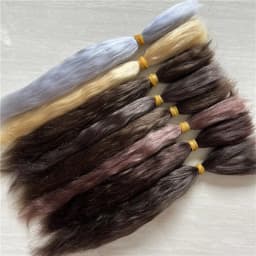 Tea Brown Black Brown Colors Reborn Baby Doll Mohair Accessories Handrooted BJD 1/6 Dolls Hair Wig Accessories