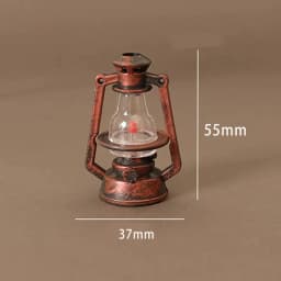 1:12 Miniature Kerosene Lantern Mini Retro Oil Lamp Dollhouse Accessories Kerosene Lantern Model Ornaments Pretend Play Toys