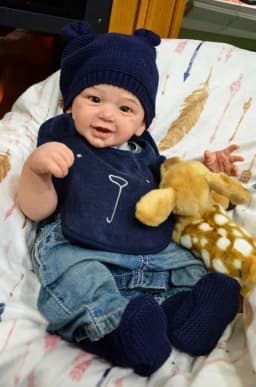 NPK 21inch Reborn Doll Kit Phoenix Lifelike Soft Touch Fresh White color Soft Flexible Unfinished Doll Parts