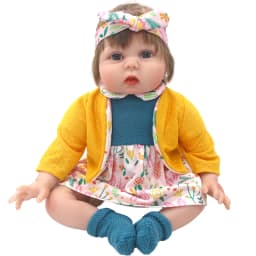 55cm Baby Doll Clothes Jumpsuit  22" Reborn Dolls Lace Dress Hat Children Gift Toys Outfit
