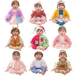 55cm Baby Doll Clothes Jumpsuit  22" Reborn Dolls Lace Dress Hat Children Gift Toys Outfit