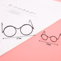 Cute Round Glasses Frame Dolls Fashion Retro Lensless Eyewear Mini Toy Eyeglasses Doll Glasses Doll Dressing Accessories
