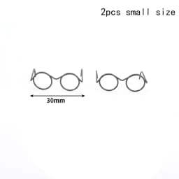 Cute Round Glasses Frame Dolls Fashion Retro Lensless Eyewear Mini Toy Eyeglasses Doll Glasses Doll Dressing Accessories