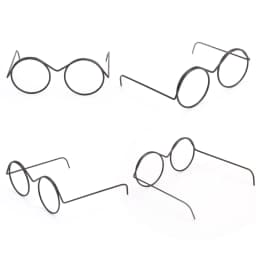 Cute Round Glasses Frame Dolls Fashion Retro Lensless Eyewear Mini Toy Eyeglasses Doll Glasses Doll Dressing Accessories