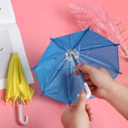 21.5cm Miniature Rain Gear Doll's Umbrella Dolls Accessories Mini Handmade Blythes Toys Dollhouse Model Toys Clothing Decoration