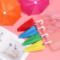 21.5cm Miniature Rain Gear Doll's Umbrella Dolls Accessories Mini Handmade Blythes Toys Dollhouse Model Toys Clothing Decoration