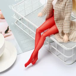Love Heart Pattern Doll Silk Stockings Toy Dress Up Game Elestic Legging Colorful PanPant Hose Fit 1/6 Scale Dolls Accessories