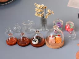 Dollhouse Mini Candy Jar Tea Jar Mini Cake Tray Miniature Storage Jar Glass Perfume bottle Dollhouse Accessories Decoration